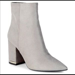 Calvin Klein Grey Suede Ankle Boots
